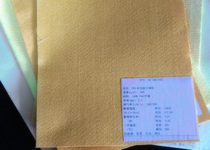 Materiale non tessuto di filtro dell'aria del Polyimide del tessuto 500GSM del filtro dalla polvere